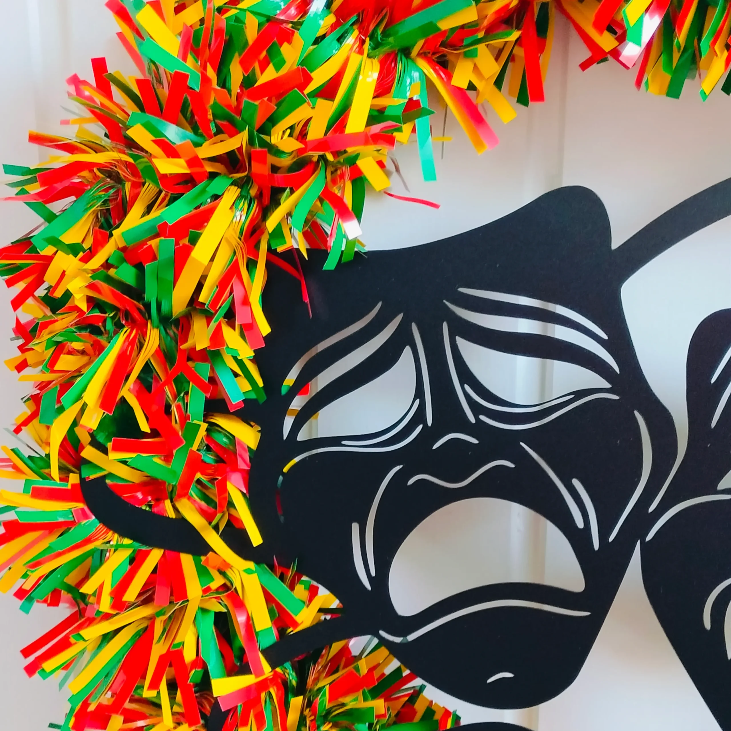 Carnaval krans met masker