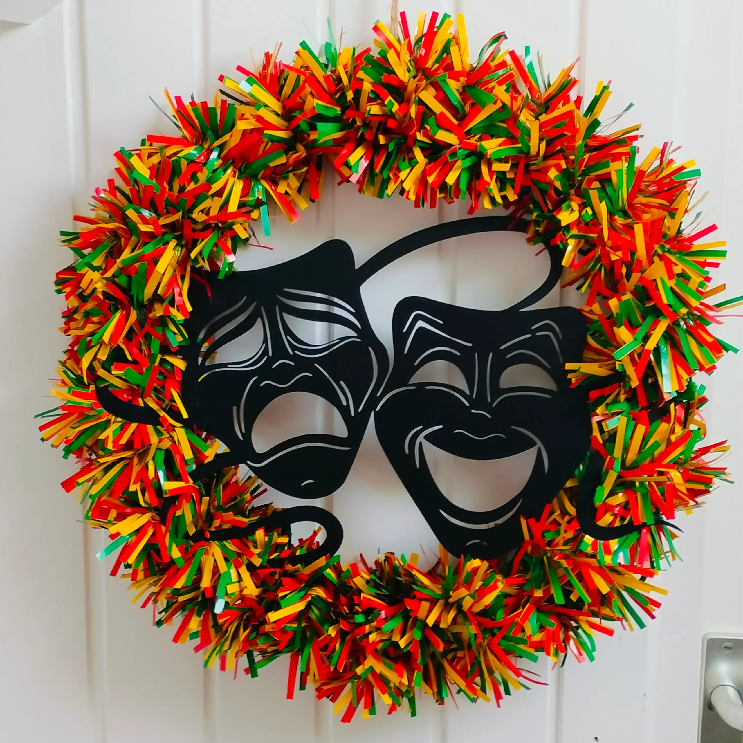 Carnaval krans met masker