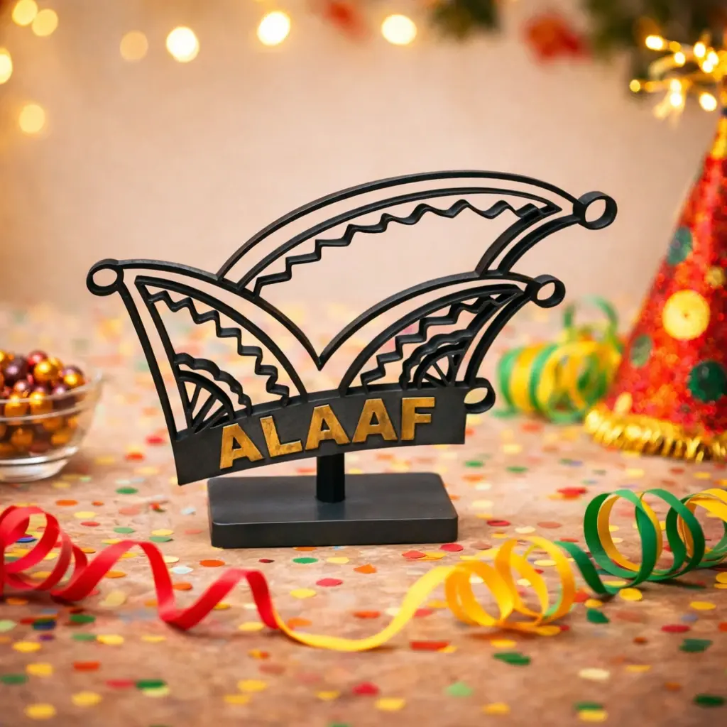 carnavalssteek zwart met goud