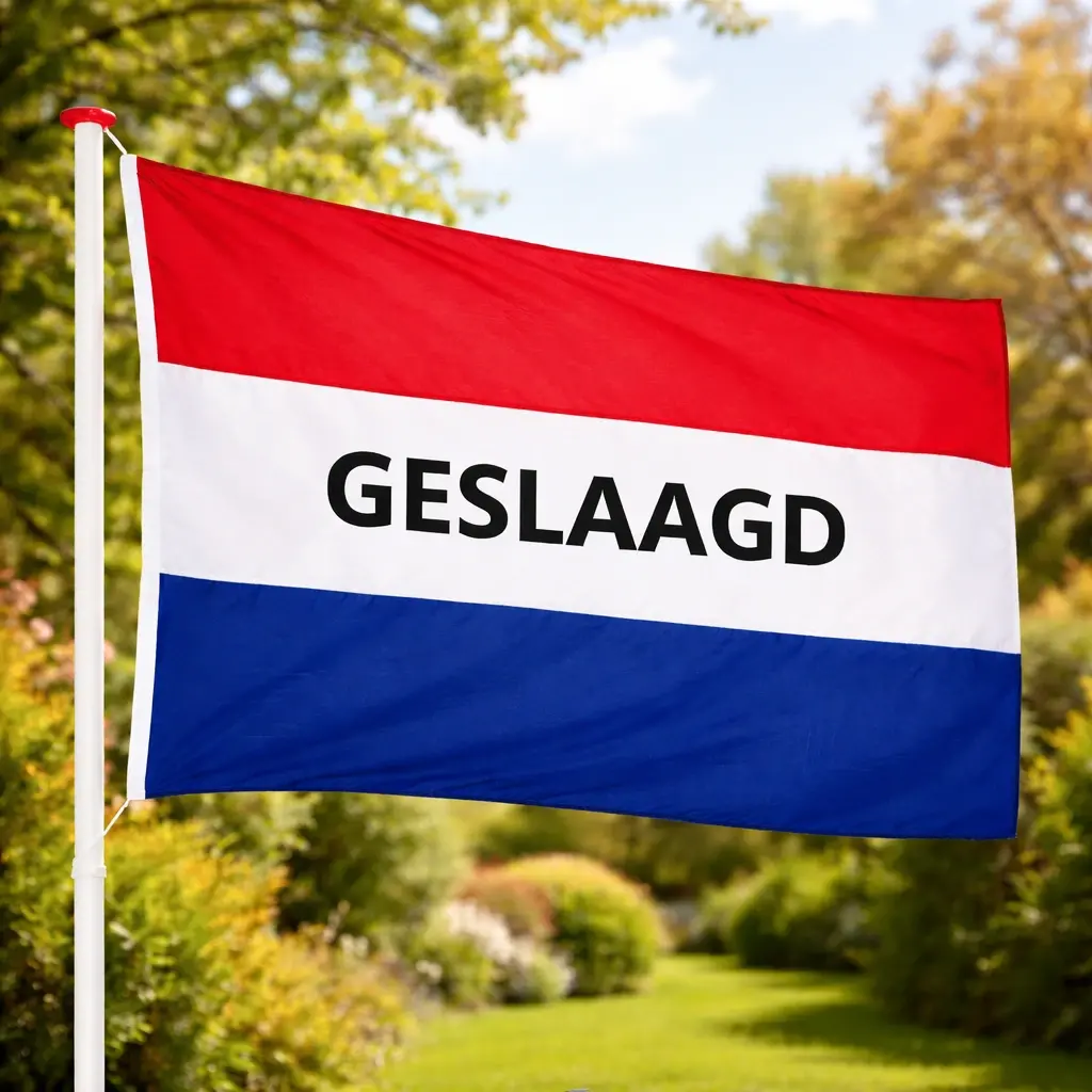Hoera geslaagd vlag