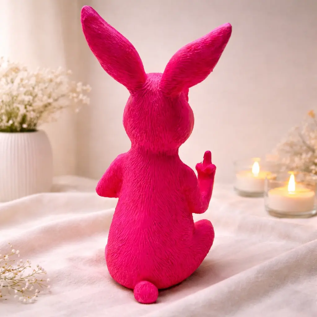 paashaas beeld roze achterkant