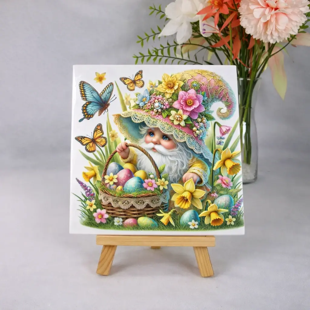 Tegel met afbeelding pasen