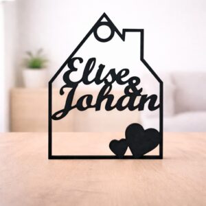 Huisje met namen hart 1