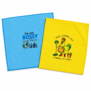 Vaatdoekje met tekst - grappige afbeelding