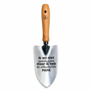 Tuinschep met tekst