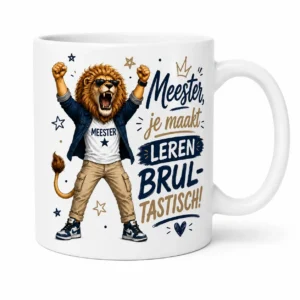 Juffen cadeau mok met lieve afbeelding en vrolijke illustratie voor de leukste juf