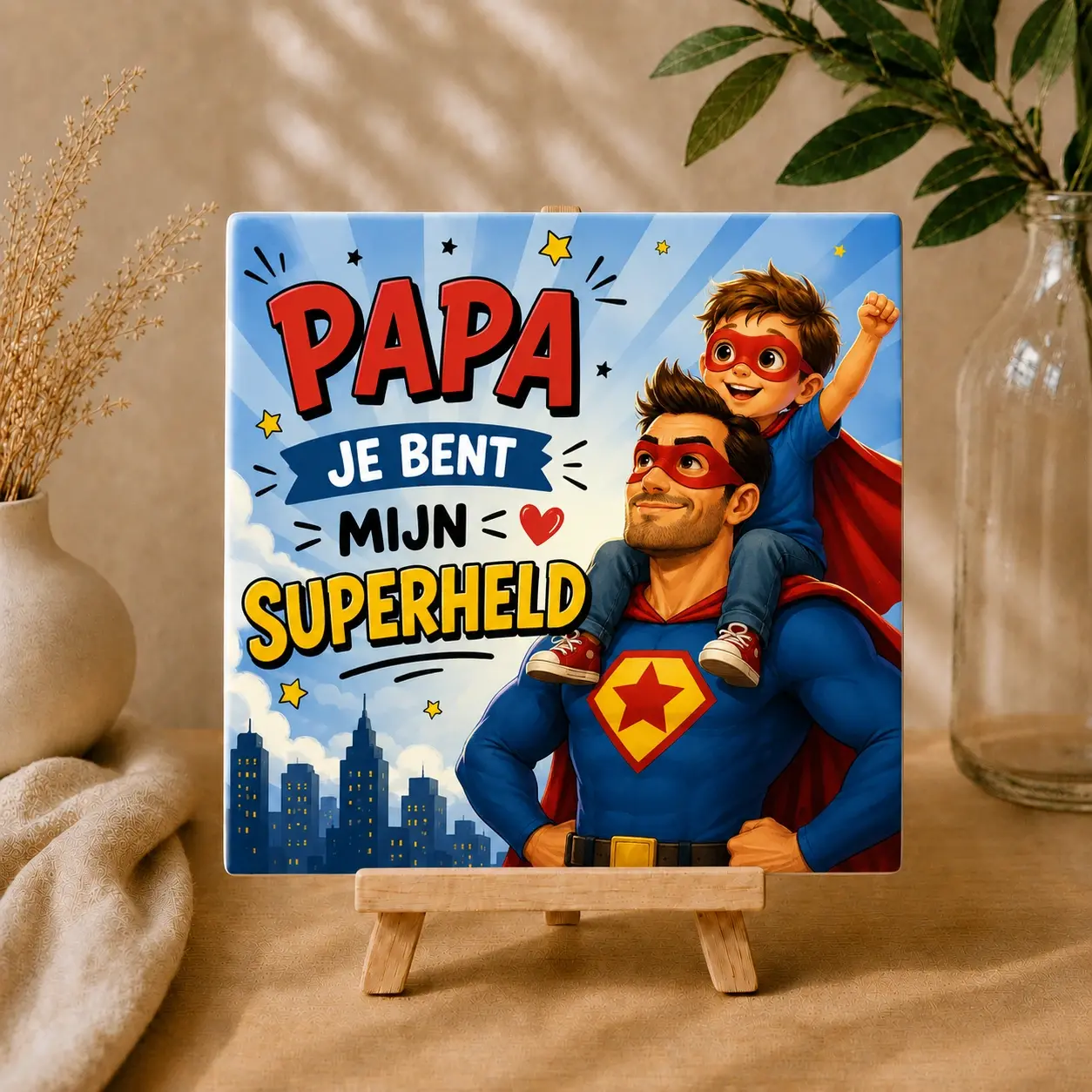 Tegel met tekst voor Vaderdag | Origineel Vaderdag cadeau - Afbeelding 2