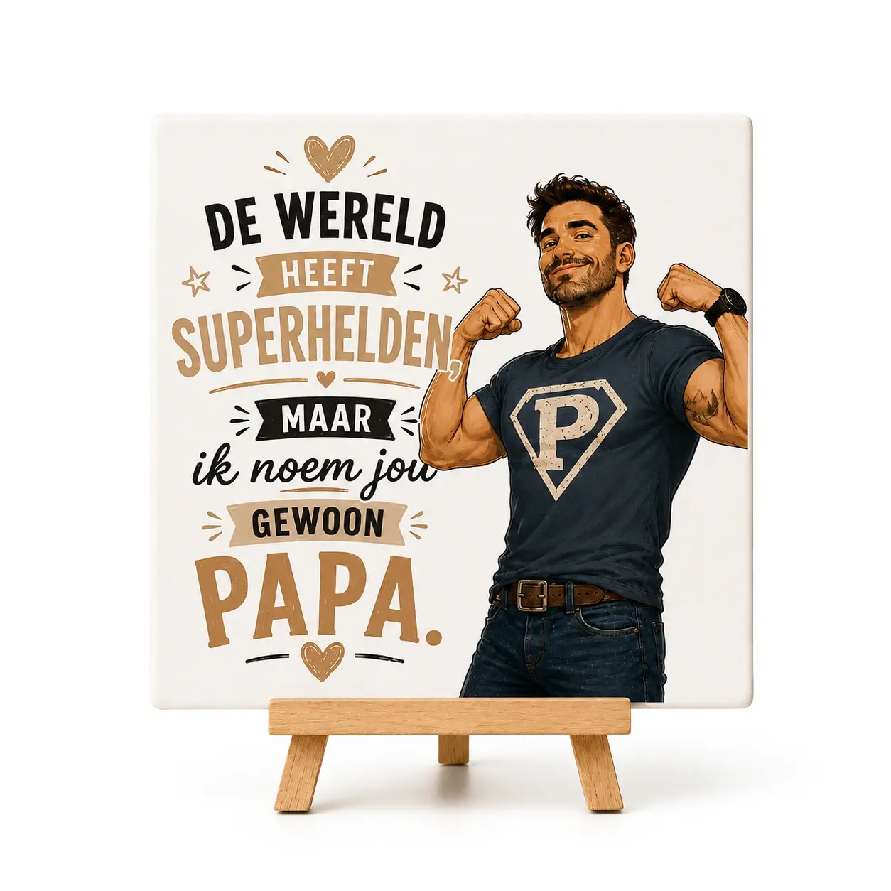 Tegel met tekst voor Vaderdag