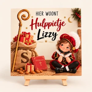 Sinterklaas tegel met tekst en naam