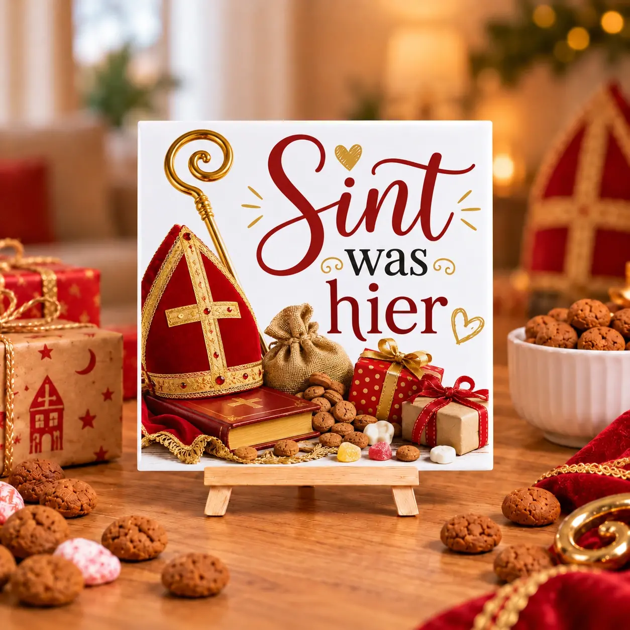 Sinterklaas tegeltje met leuke tekst | verschillende ontwerpen - Afbeelding 3