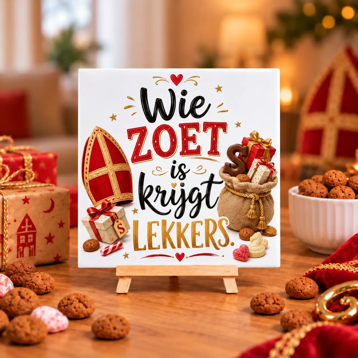 Sinterklaas tegeltje met leuke tekst | verschillende ontwerpen - Afbeelding 7