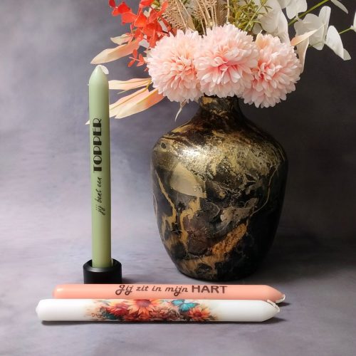 sfeer foto lange kaarsen topper